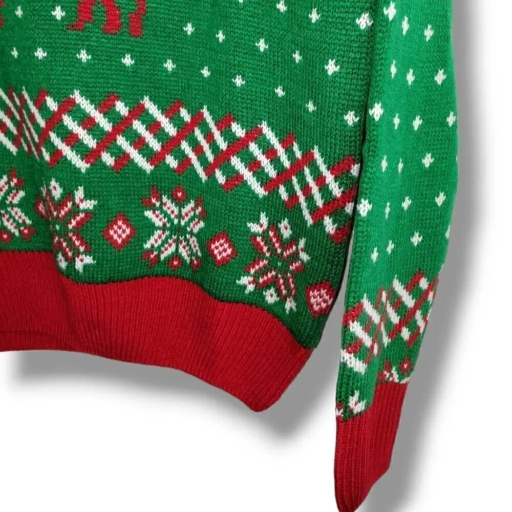 Oh My Sweater‎ Unisex Sz Medium Christmas Ugly Vacation Reindeer Mating